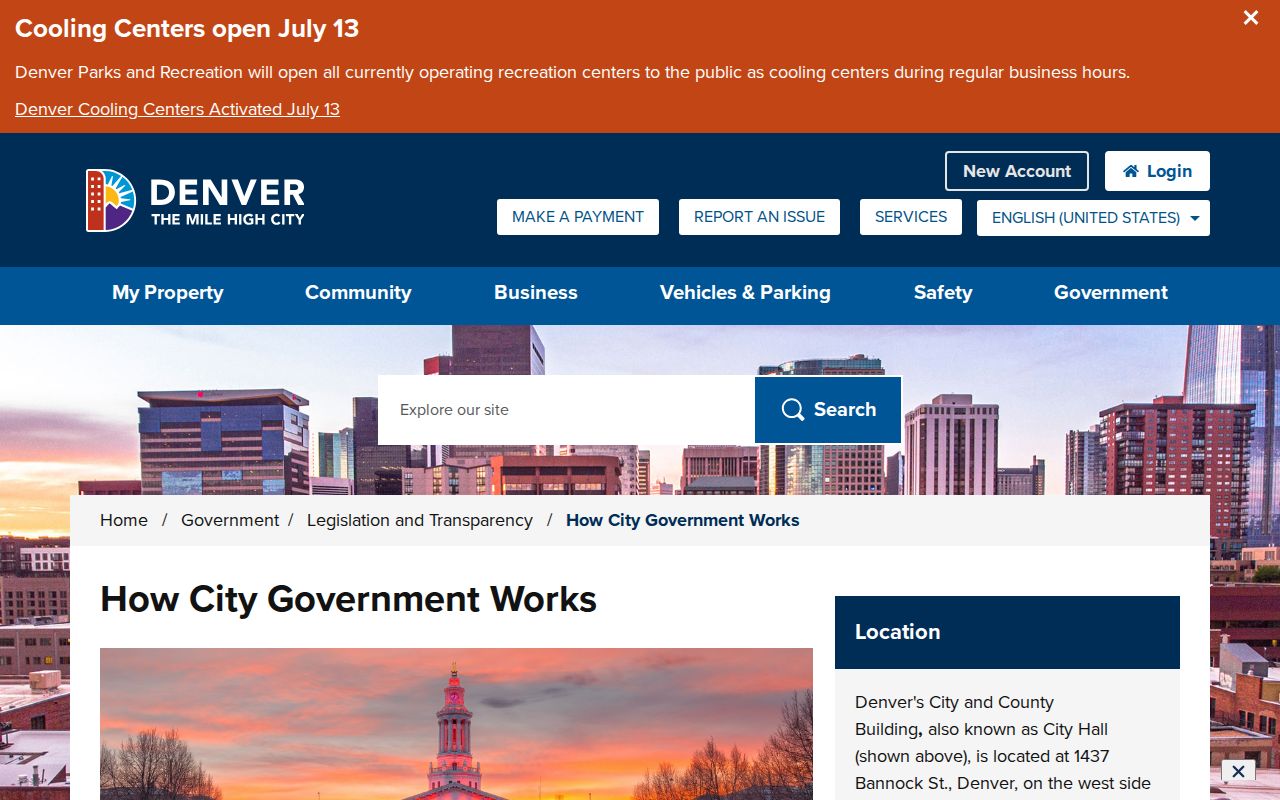 Denver County court records and Denver government structure