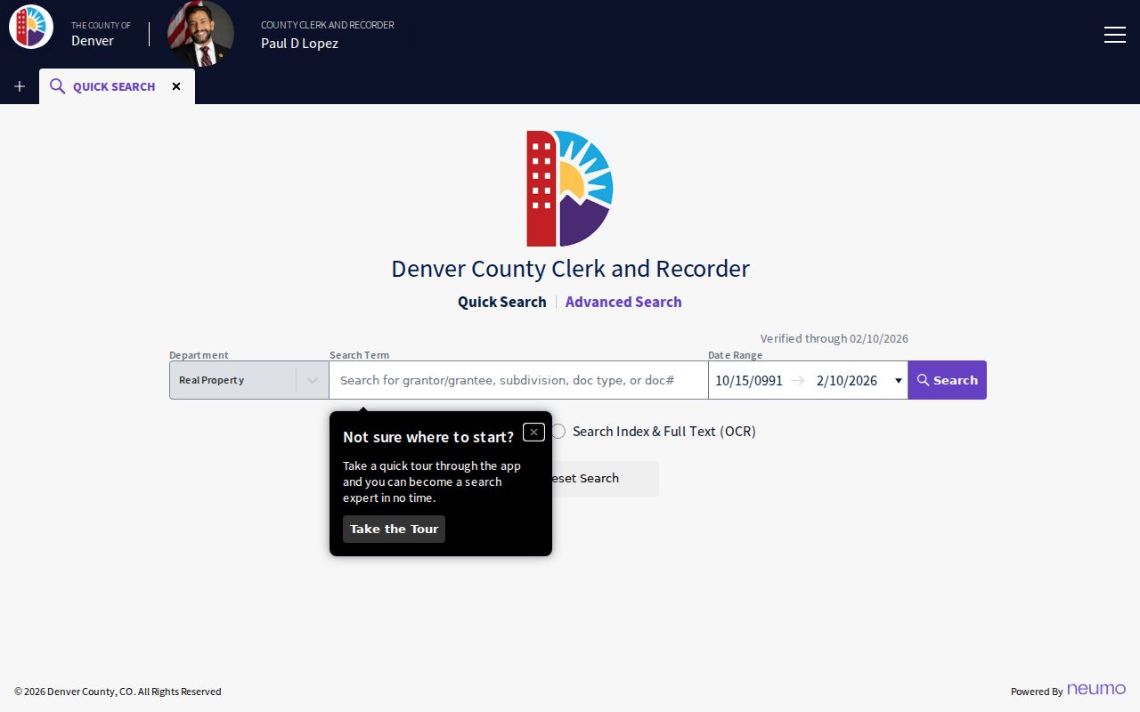 Denver County marriage records public search