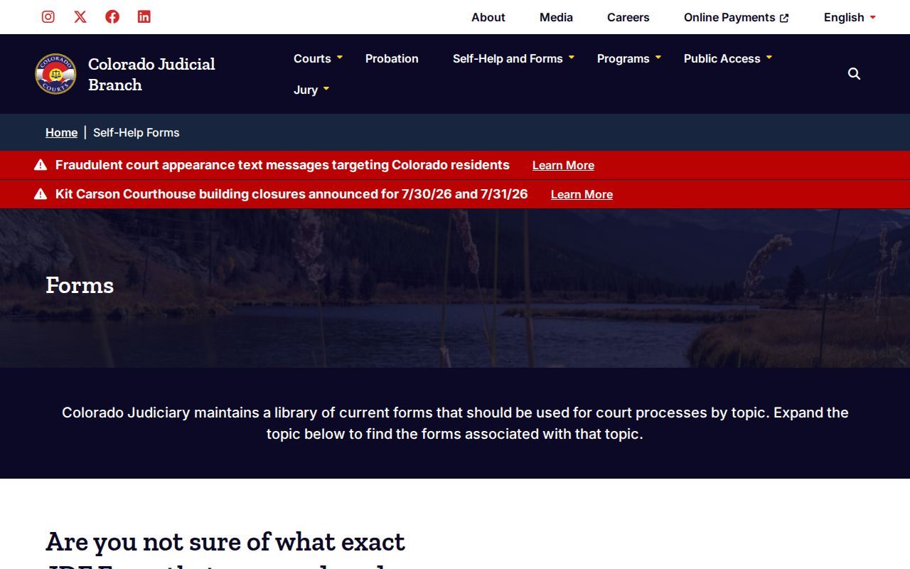 Denver County probate records self help forms