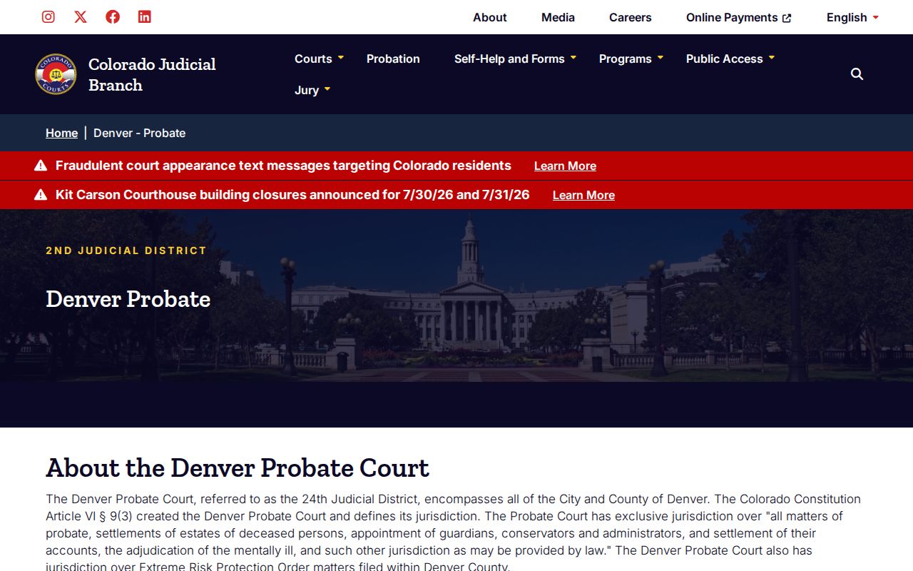 Denver County probate records Denver Probate Court