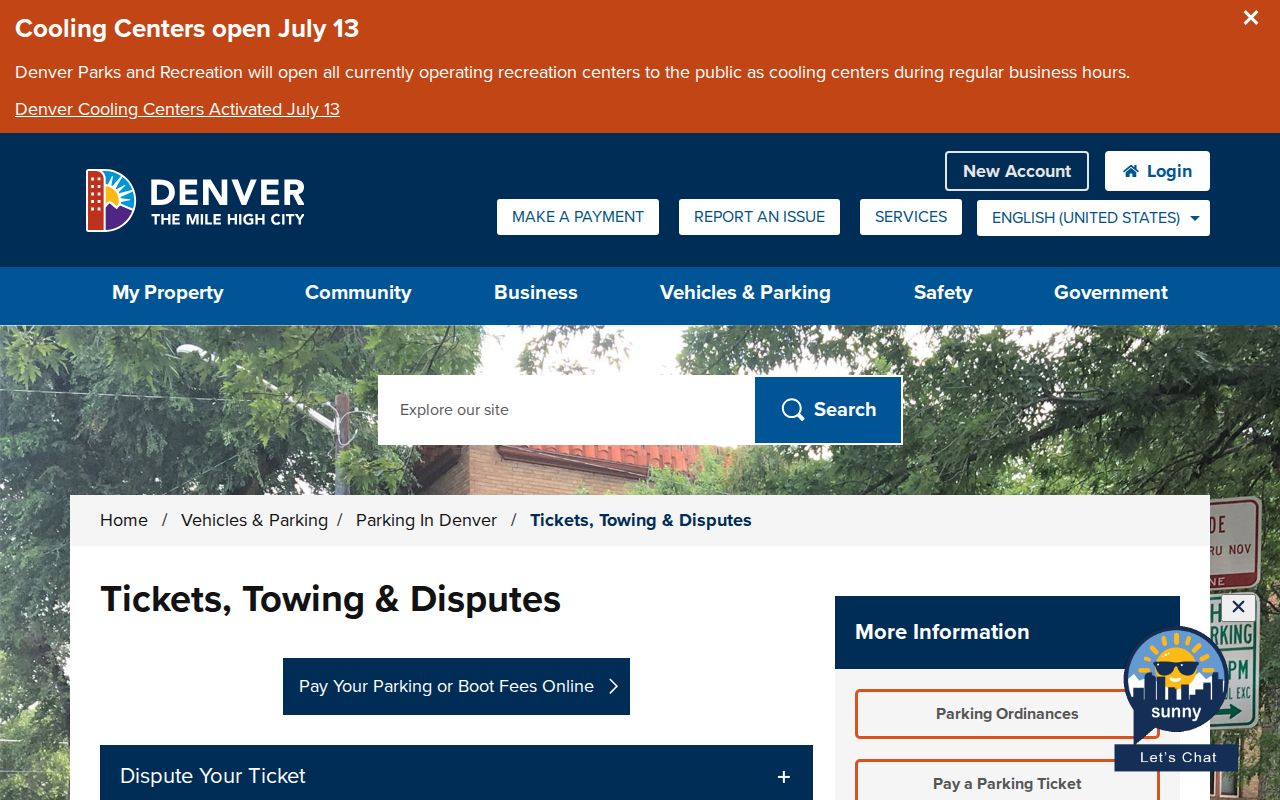 Denver County traffic court records parking tickets and towing